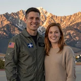 Chief Warrant Officer Ethan & Charlotte couple portrait