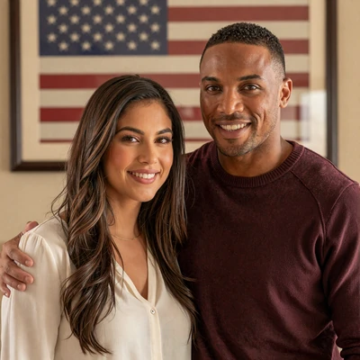 Sergeant Marcus & Olivia couple portrait