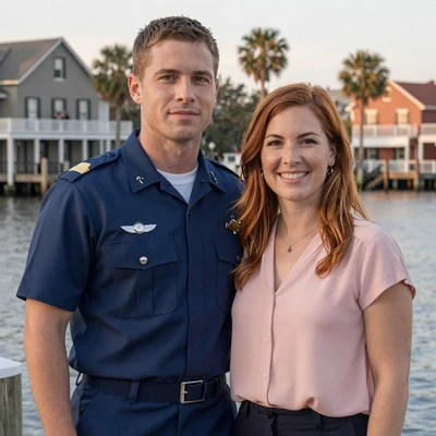 Petty Officer Hayden & Sienna couple portrait